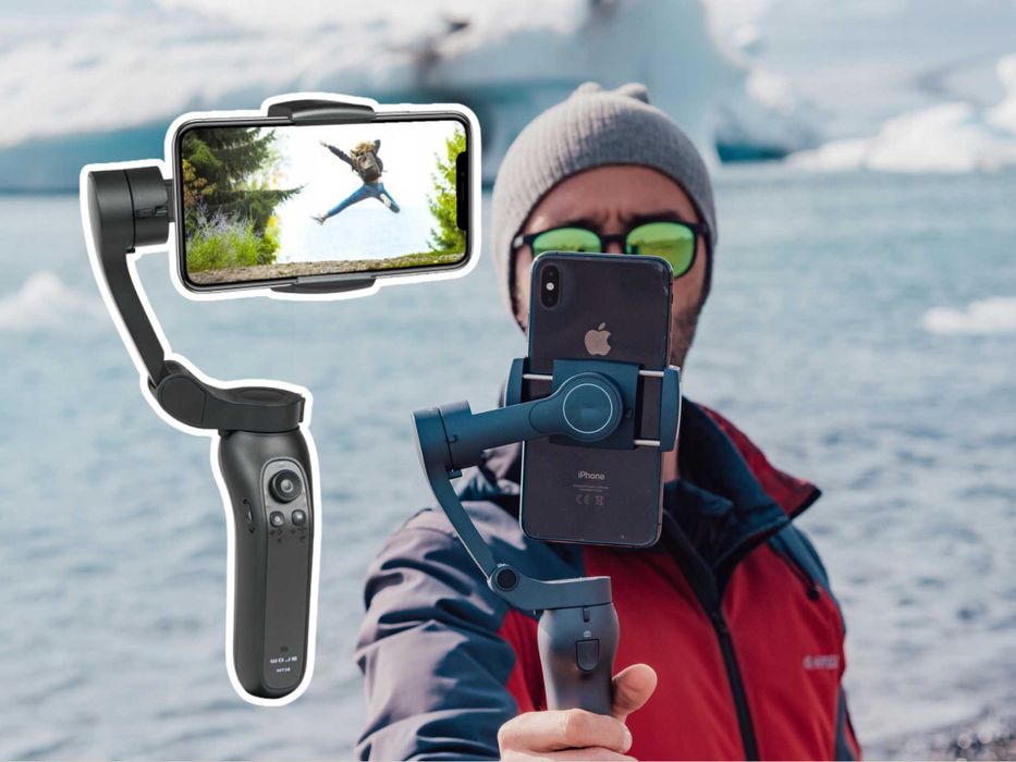 NOWY | GIMBAL stabilizator 3 OSIOWY do telefonu obrazu ekranu iOS ANDROID składany