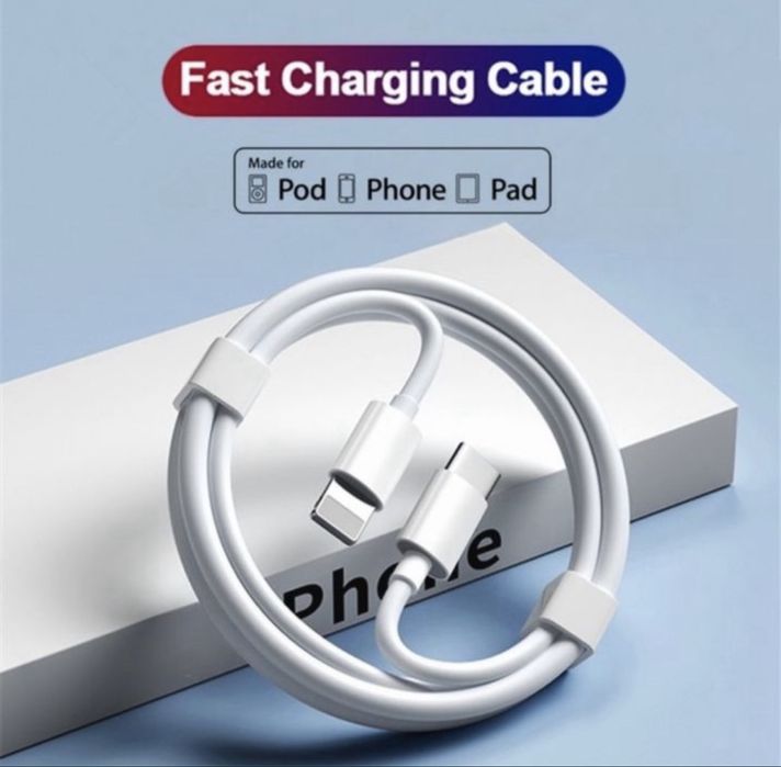 Kabel przewód Usb C do Lightning Szybkie Ładowanie PD Apple IPHONE