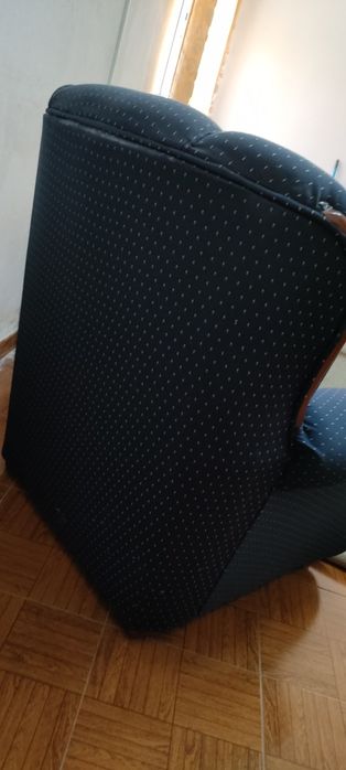 Sofá de canto poltrona individual e puff