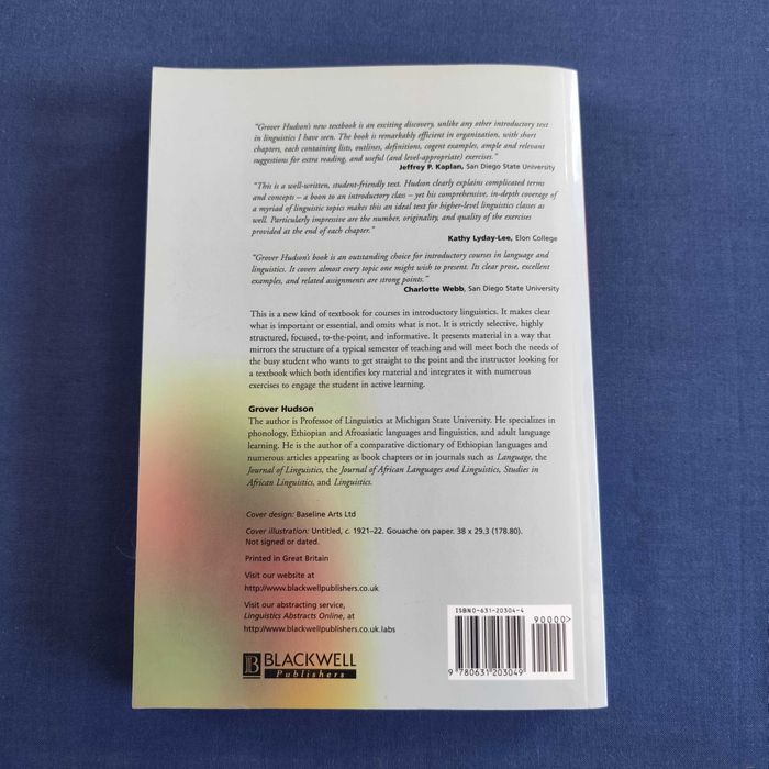 Grover Hudson - Essential Introductory Linguistics