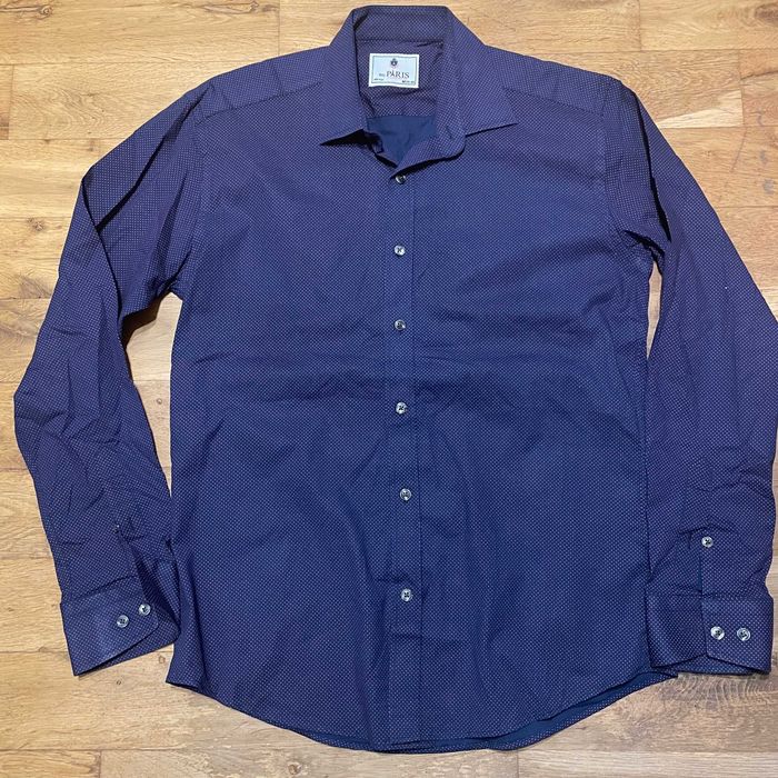 M.paris Męska Elegancka Koszula Groszki Rozm. M