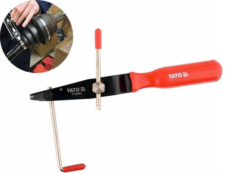 Приспособление инструмент для установки ленточных хомутов YT-06062