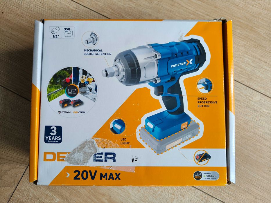 Nowy Klucz Udarowy Dexter 20V Max 350 Nm Gwarancja