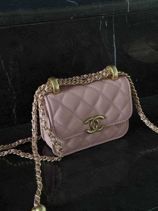 Chanel Calfskin Quilted Perfect Fit Wallet On Chain Mini Pink/Шанель Перфект Фіт ВОК Міні