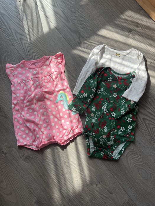 2 боді + пісочник carter’s 6 місяців