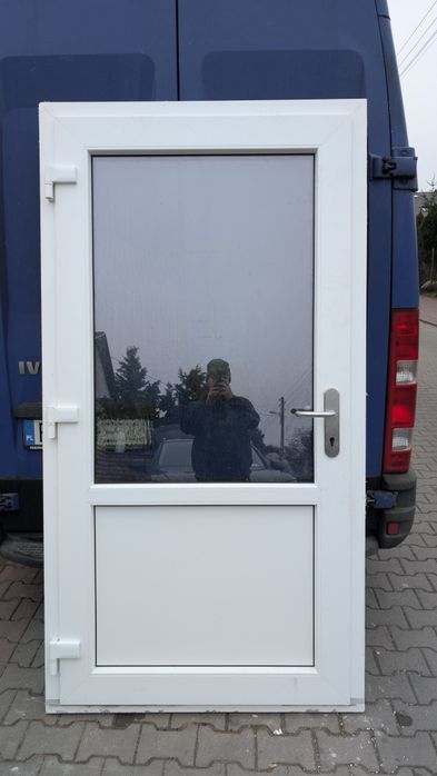 KR HAUS drzwi 115x215 zewnętrzne pcv ciepłe używane okna drzwi POZNAŃ
