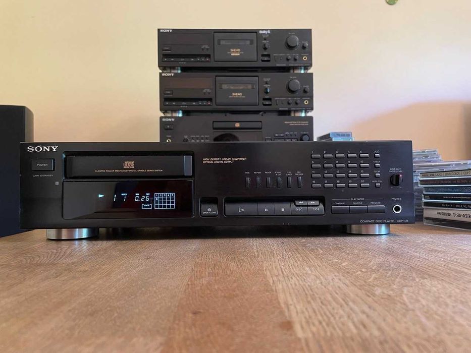 SONY програвач CD дискив CDP-415, касетна дека TC-K511S