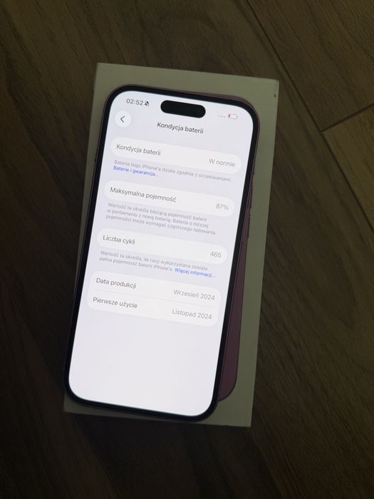 Stan idealny Iphone 16 Pink 128GB 87%kondycji