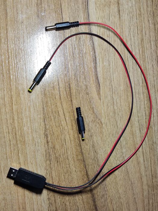 Кабель живлення 12В для роутера та оптоволокна одночасно від 1 USB