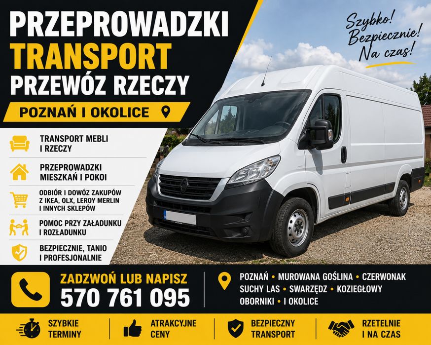 Przeprowadzki | Transport Mebli | Przewóz Rzeczy | Poznań i okolice