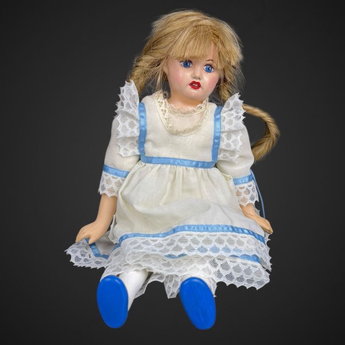 Lalka porcelanowa kolekcjonerska blondynka 35 cm B61/020901