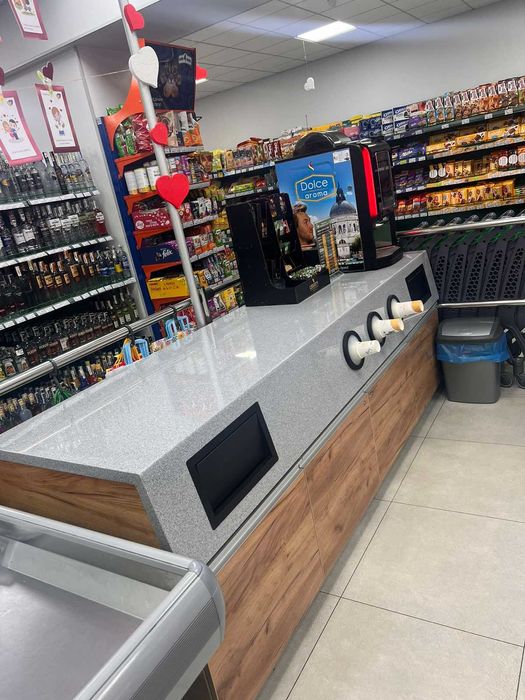 Кофемодуль из ДСП и металла под кофемашину для магазина/АЗС быстро