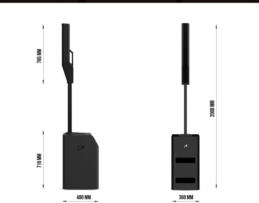 Sistema PA Ativo Portátil Audibax Detroit 400 | Som Profissional