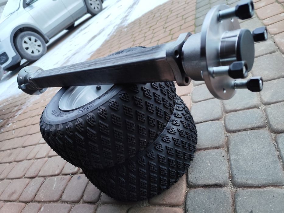 Koła i oś do przyczepki quada traktorka kosiarki