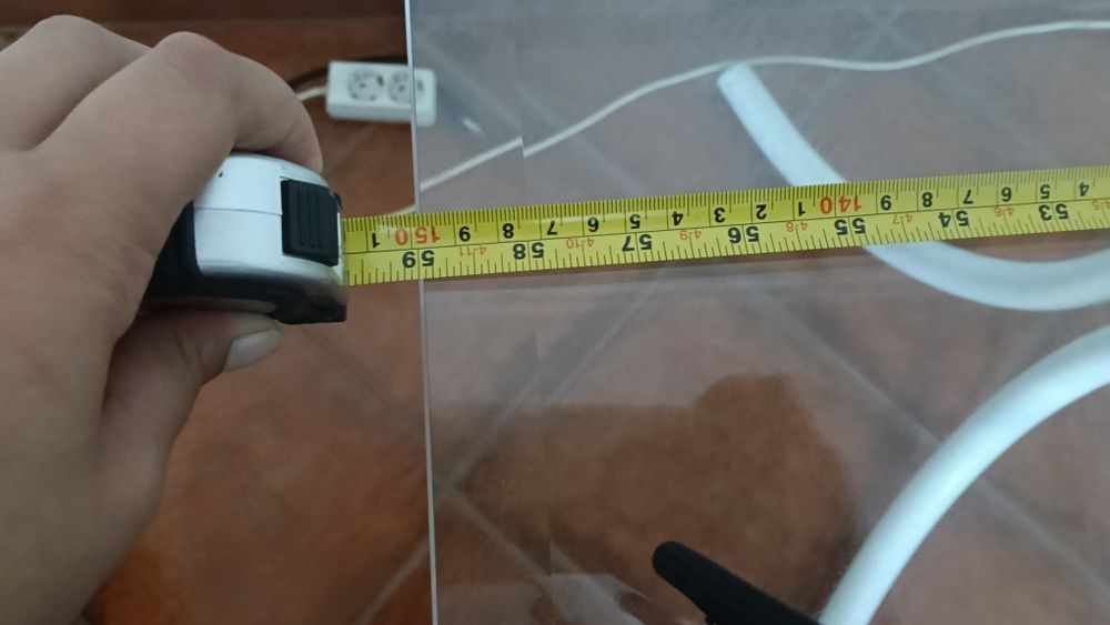 Mesa grande de vidro