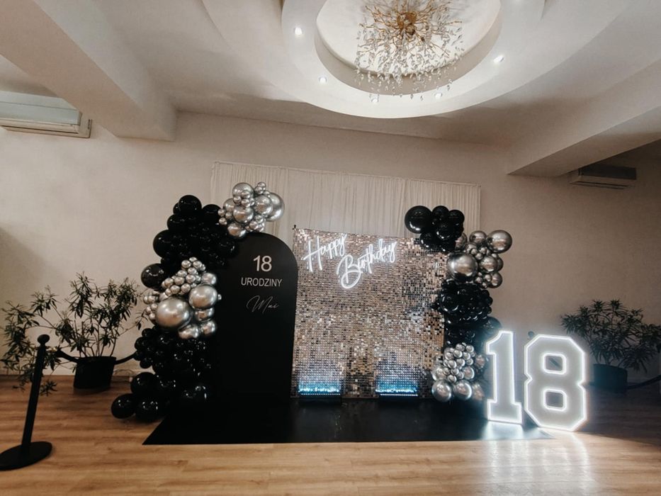 Neonowe cyfry LED „18” – 100 cm – wynajem na urodziny / osiemnastkę