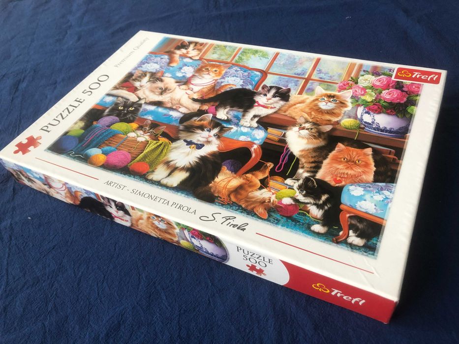 Пазли 500 шт.  Trefl   Польша   48 х 34 см.  " Котяча родина "