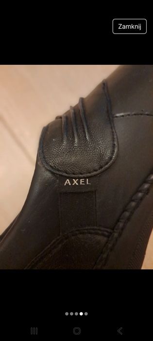 Czarne skórzane półbuty Axel activ
