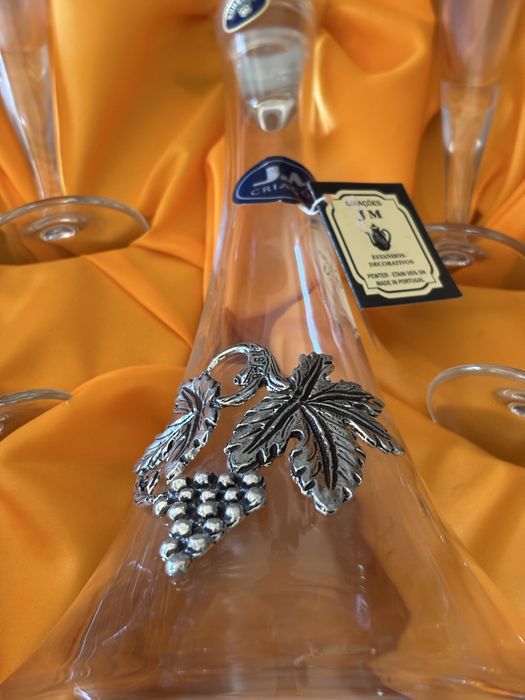 Garrafa de vinho em cristal