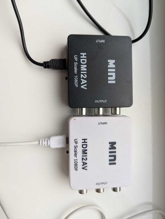 Конвертер HDMI → AV (MINI HDMI2AV, 1080P Up Scaler)