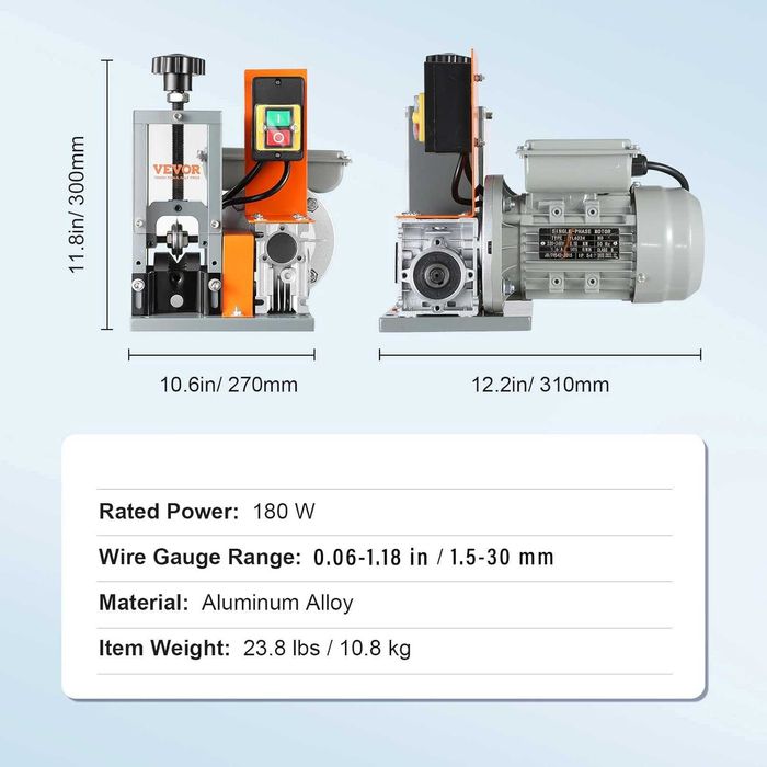 Máquina elétrica para descarnar cabos eletricos 180W