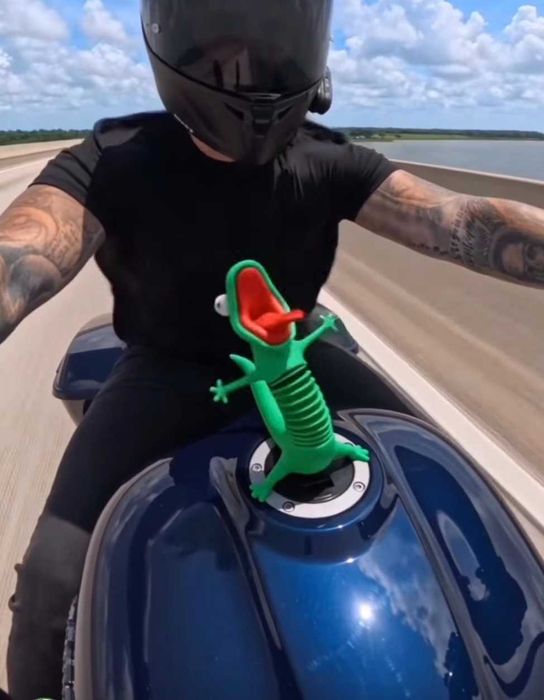 Lizzard jaszczurka na kierownice biker