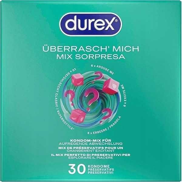 DUREX - Pozostało 24 sztuki prezerwatyw MIX 3 RÓŻNE ODMIANY