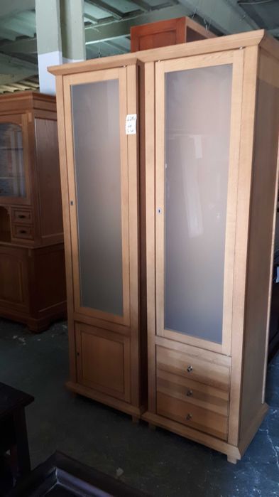 Słupek witryna gablota drewniane dębowe jasne podświetlana FV DOWÓZ