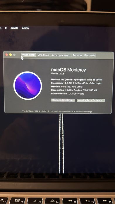 MacBook Pro 13” Retina 2015 i5 / 8 GB / 256 GB // TROCO POR I