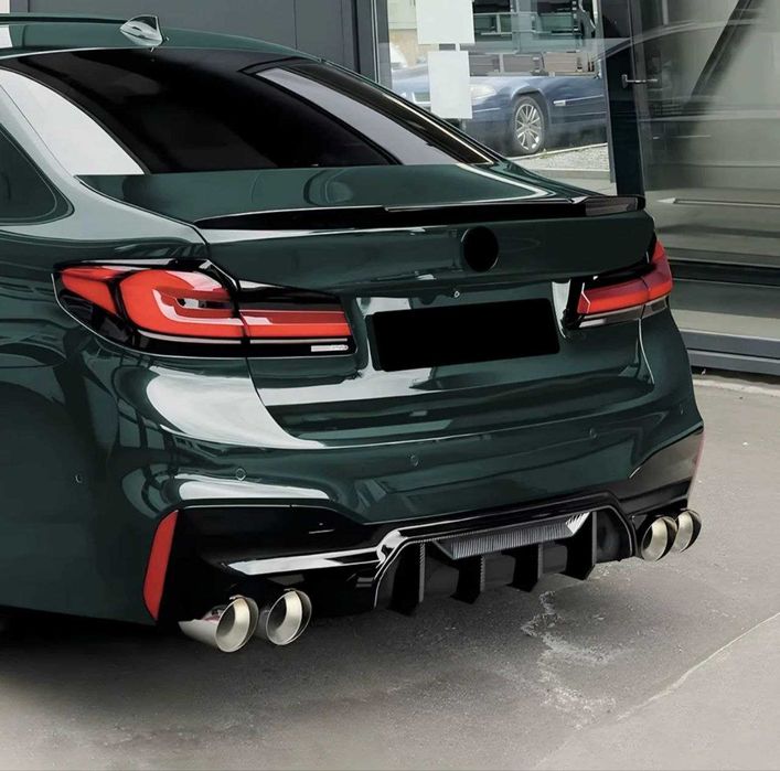 Диффузор BMW 5 G30 Г30 накладка бампера сплиттер спойлер сплітер губа