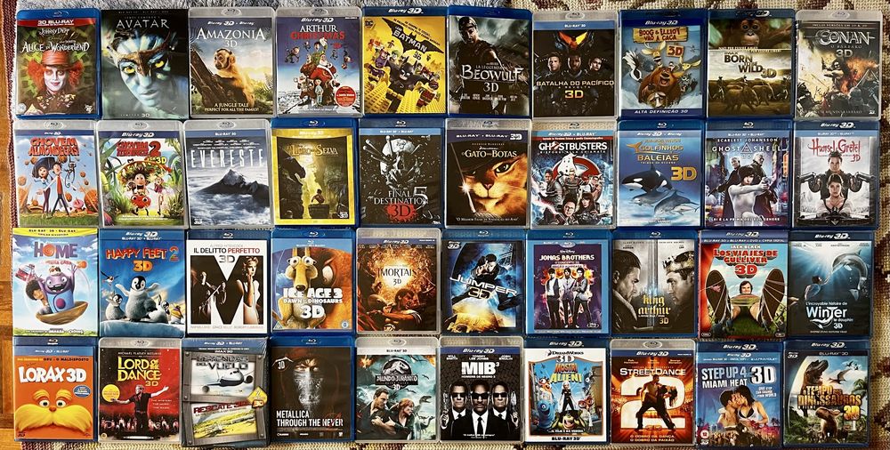 Vendo Coleção Pessoal de Filmes Blu-ray e 3D (Originais)