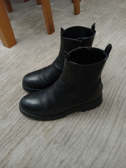 Botki czarne prawdziwa skóra