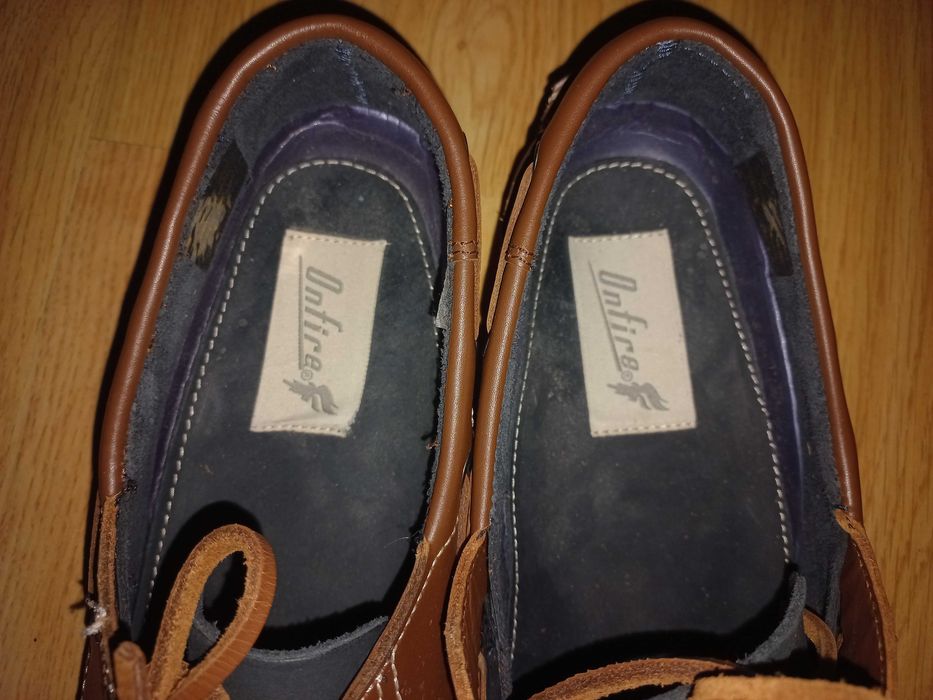 Мужские новые кожаные туфли - топсайдеры Onfire 43 p.