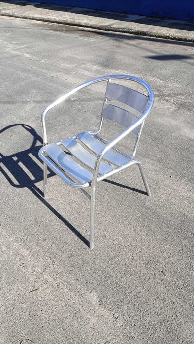 8 Cadeiras de esplanada/jardim em alumínio
