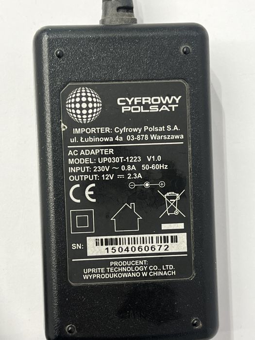 Zasilacz do dekodera Cyfrowy Polsat lub do oświetlenia LED