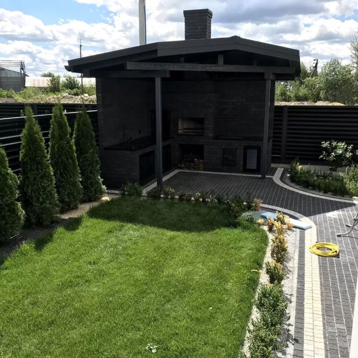 Барбекю комплекс, мангал, камін, бісєдка, паркан