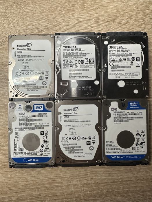 Жесткие диски SATA HDD 2.5"/3,5" (320Gb/500Gb/750Gb/1Tb)