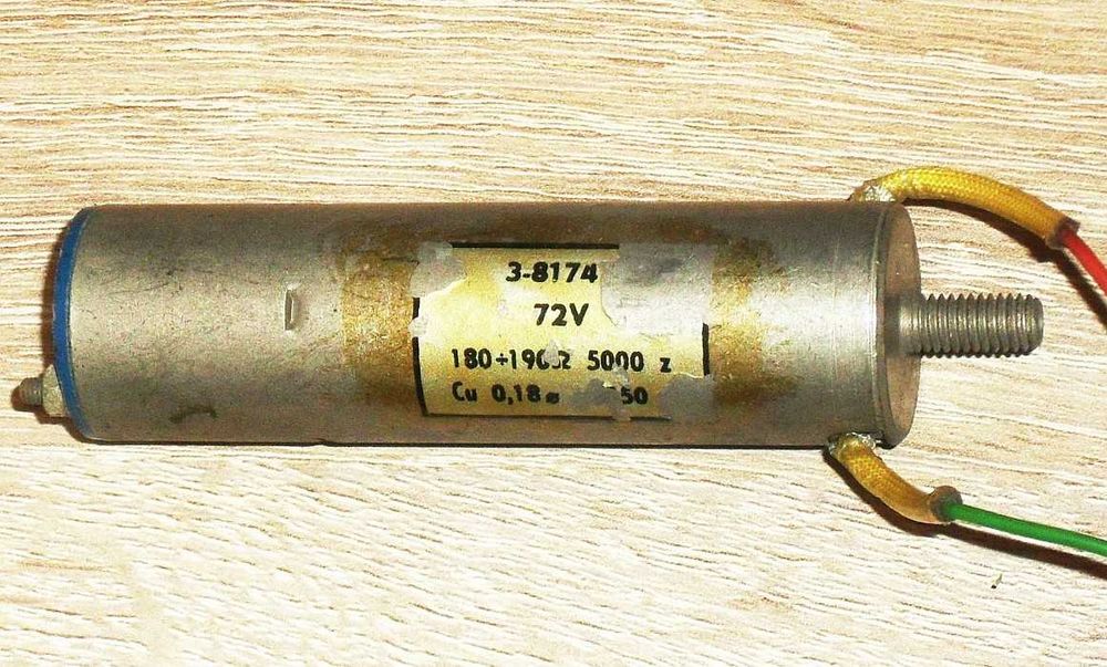 Elektromagnes pchający 3-8174S, 72 V, siła 0,35 kG czyli 3,43 N, skok 8 mm