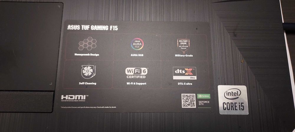 Laptop ASUS Tuf Gaming f15 Intel Core i5   jak nowy.