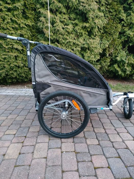 Przyczepka rowerowa dla dzieci KESSER 2w1 dwuosobowa