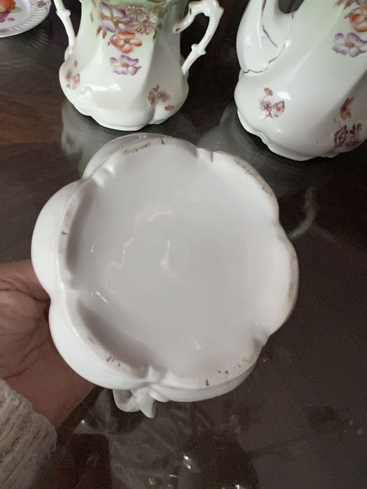 Porcelana serwis secesja środek stołu Stary Śląsk XIX wiek