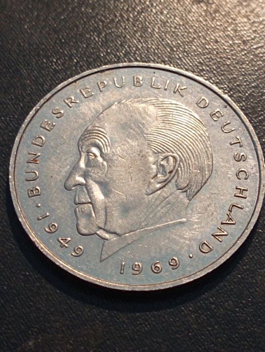 2 Deutch Mark - Letra J - Hamburg - 1977	 - Soberba  - Cupro-Níquel