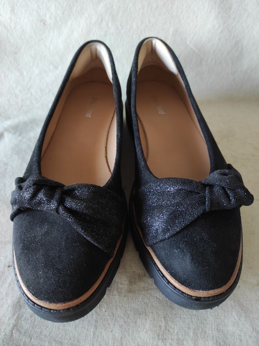 Baleriny wsuwane czarne Graceland na koturnie nr 37 jak nowe