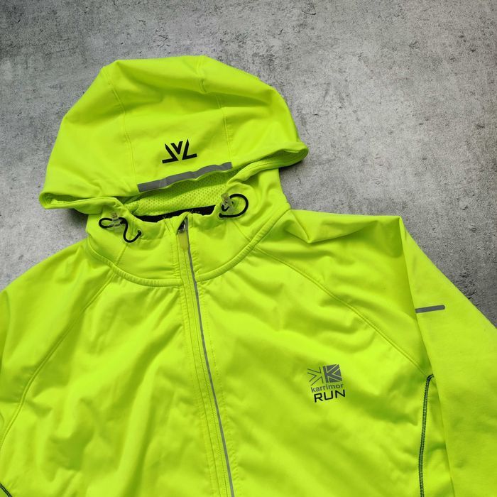 MĘSKA Bluza PREMIUM Suwak Wiatrówka z Kapturem Karrimor Run XLite Logo