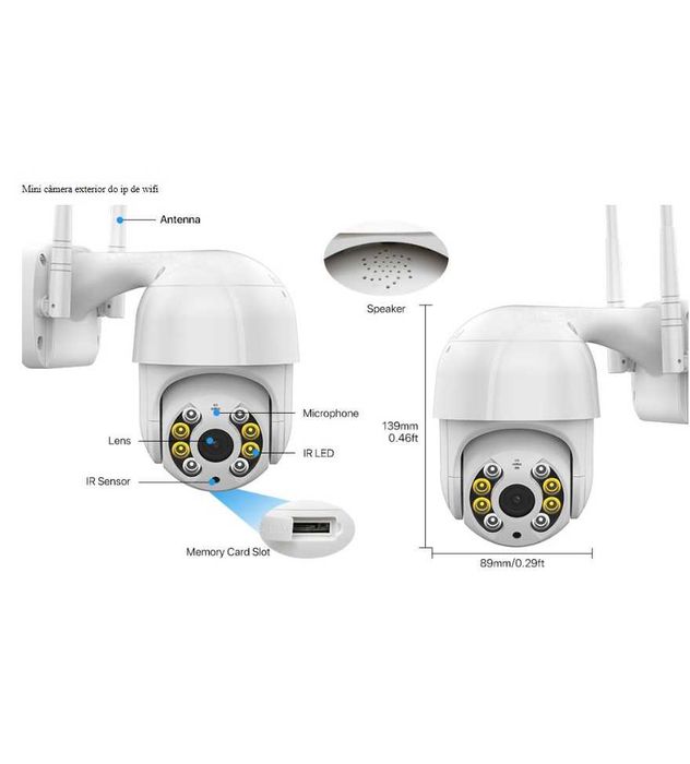 Câmara de Vigilância Wi-Fi 4K Ultra HD ip66 e Alarme NOVA
