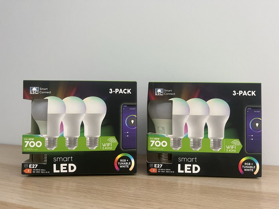 LSC Smart Connect Zarowka LED RGB Smart Wifi nowe x6 E27