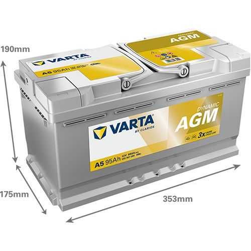 Akumulator 95Ah 850A VARTA AGM start/stop A5  Nowy