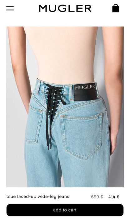 Джинси штани Mugler мюглер Lace jeans преміум якість