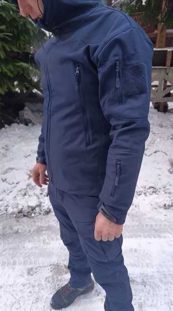 Костюм чоловічий синій softshell на флісі