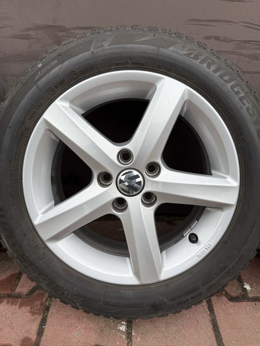 Komplet kół zimowych 5x100 Vw Skoda Seat 185/60/15 Bridgestone